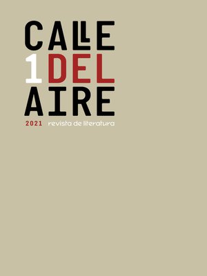 cover image of Calle del Aire. Revista de literatura. 1